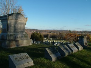 Houlton Maine Cemetaries Hold Lots Of History, Local Information. Evergreen Cemetary In Houlton Maine Overlooks Town.