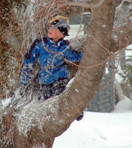 Maine Kids Play Outside Year Long, Winter Too. Red Cheeks, Hearty Appetite, Energy Drained Make Happy Maine Kids.