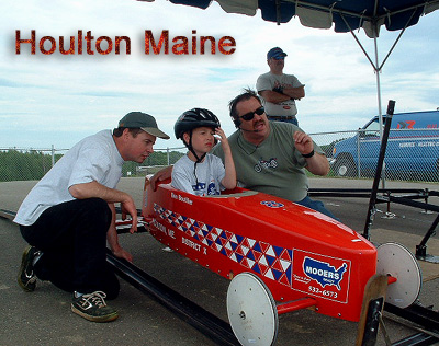 Race Ready, Saftety First. Boy, Big Hill Dad.