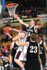 Houlton ME Boys Win Gold State Basketball Trophy.