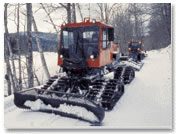 Maine Snowmobilier Groomer Removes the Bumps, Ruts. High Powered Maine Snowmobiliers Can Mess Up An ITS Trail System.