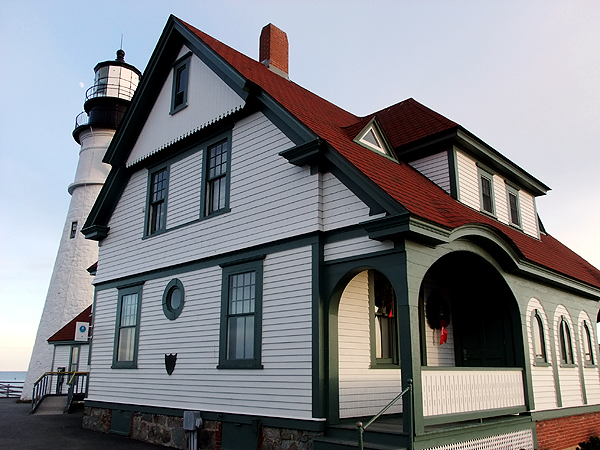 Portland Head Light, Located At Fort William, Cape Elizabeth ME Portland Maine Head Light, This One Of Over 60 Maine Lighthouses